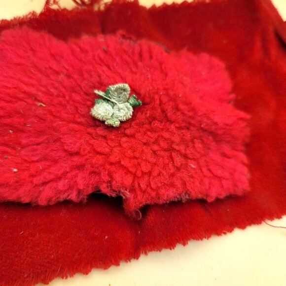 Vintage Dollhouse Red 4 Poster Canopy Bed + Beaded Chandelier Set dh905 - Picture 7 of 10